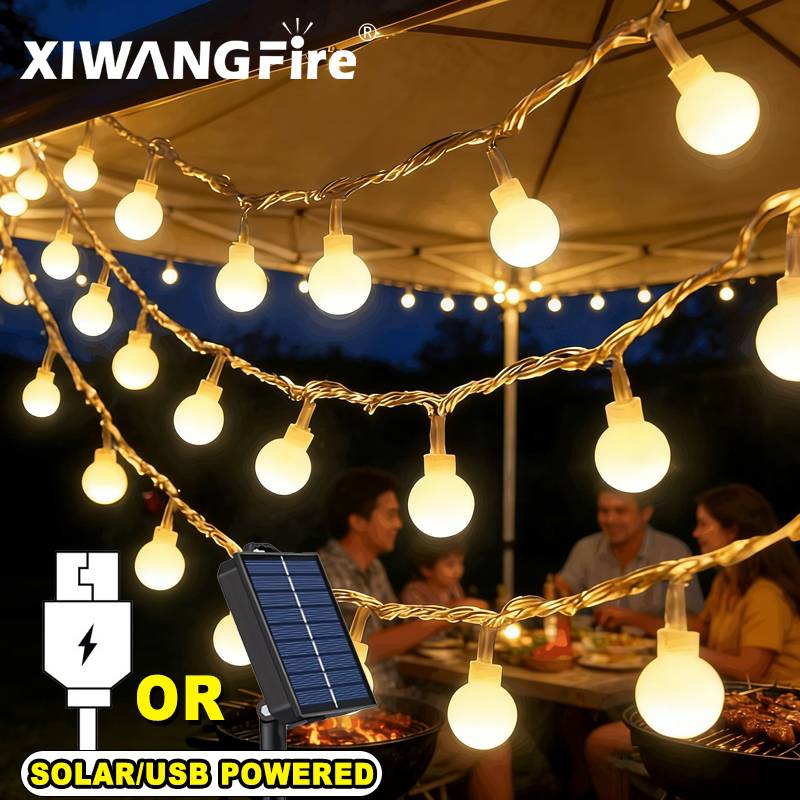 Led Fairy String Lights - أضواء خيطية تعمل بالطاقة الشمسية/USB/البطارية بطول