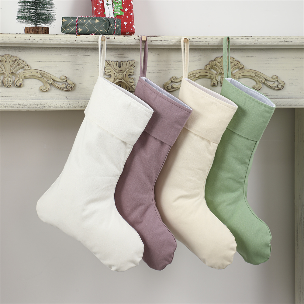 Christmas Stocking Hanging - جوارب عيد الميلاد من الكتان، جوارب