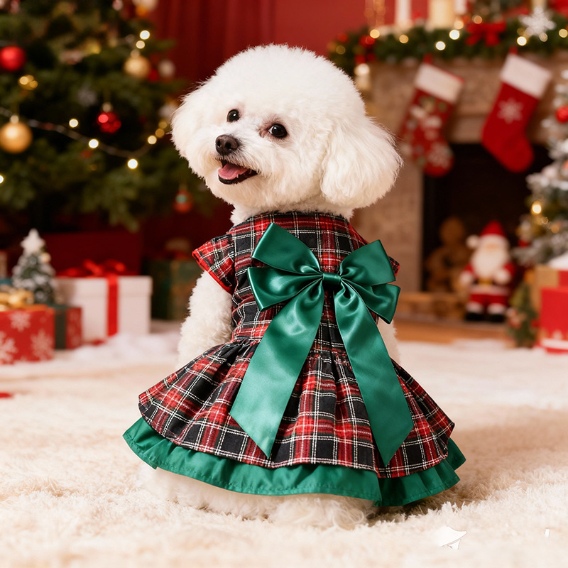 Christmas Throw Blanket - تنورة كلب كلاسيكية حمراء بنقشة مربعات