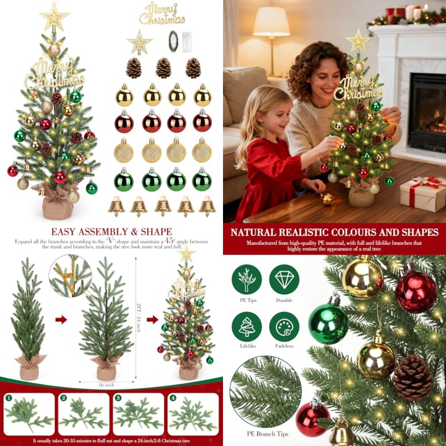 Christmas Tree Artificial - شجرة عيد الميلاد الصغيرة بطول 2