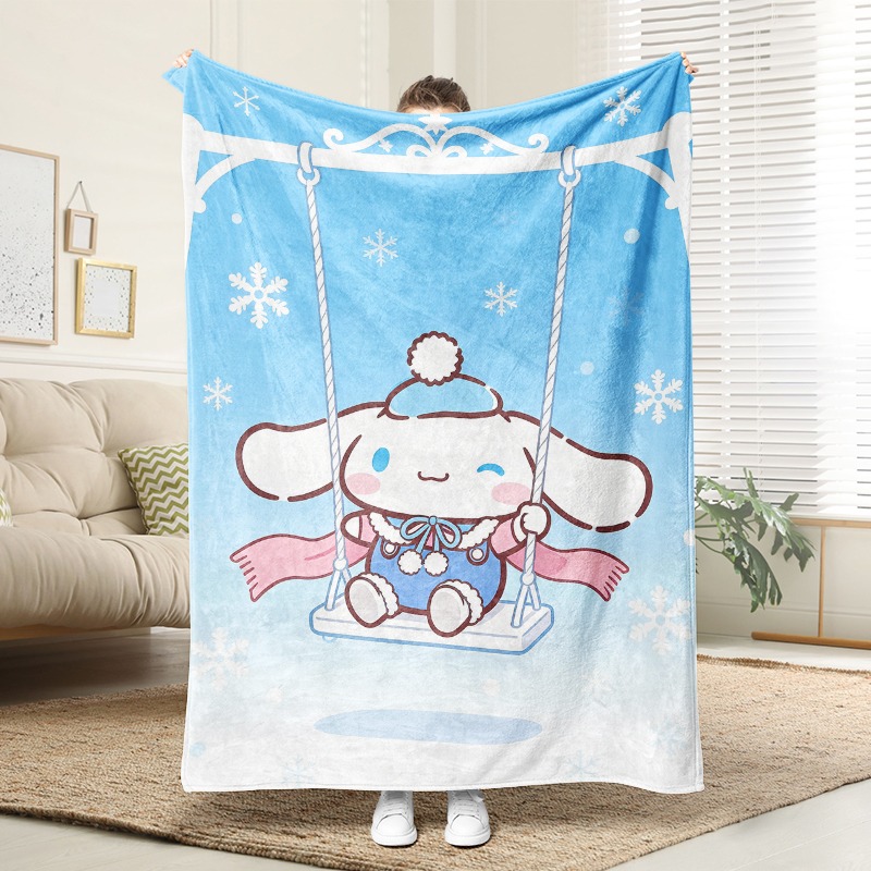 Christmas Throw Blanket - بطانية سانريو سينامورول الشتوية، بطانية ناعمة