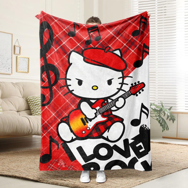 Christmas Throw Blanket - بطانية سانريو هيلو كيتي بتصميم نجمة