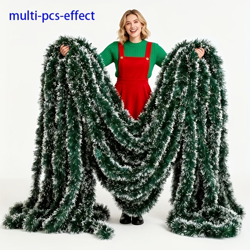 Tinsel Garland Decoration - زينة عيد الميلاد بطول 6/14 متر،