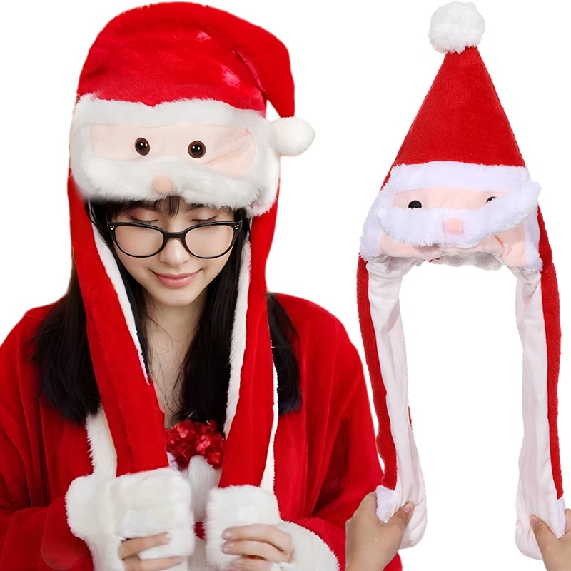 Santa Hat Plush - قبعة سانتا كلوز الكريسماس المضحكة مع