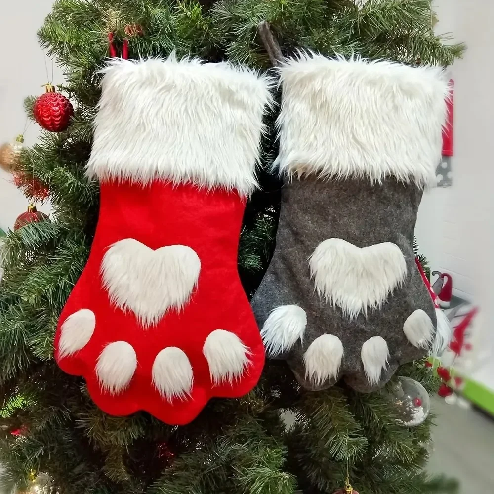 Christmas Stocking Hanging - جوارب عيد الميلاد بطبعة أقدام الحيوانات