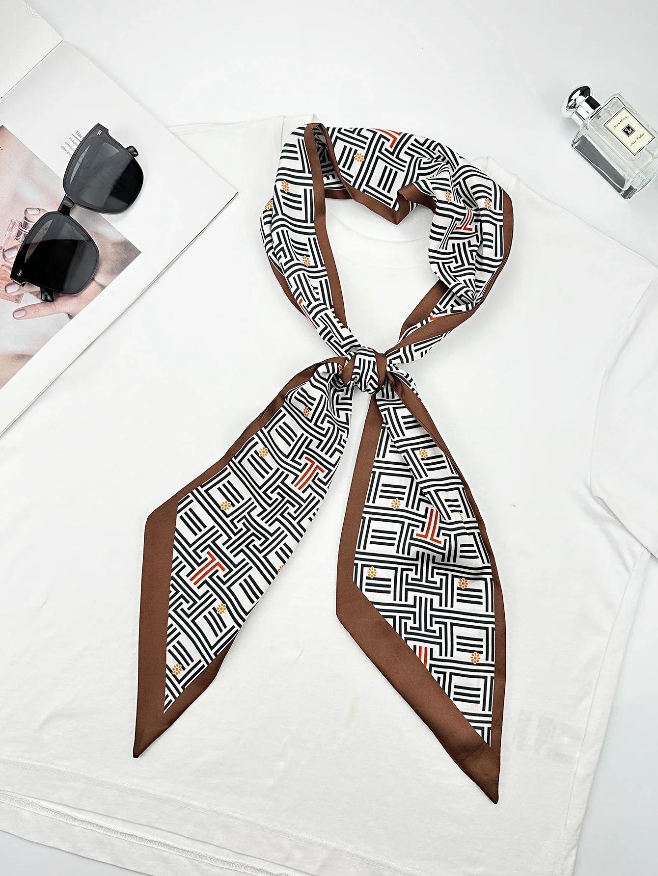 الفاخرة الهندسة نحيل وشاح حرير - مراجعة Ribbon Bow Gift وسعره