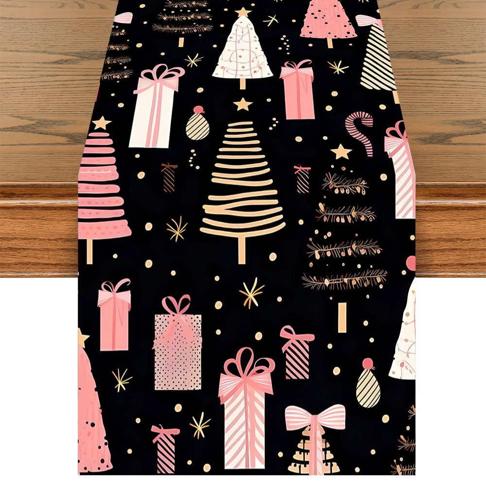 مفرش طاولة عيد الميلاد باللون  - مراجعة Christmas Table Runner وسعره