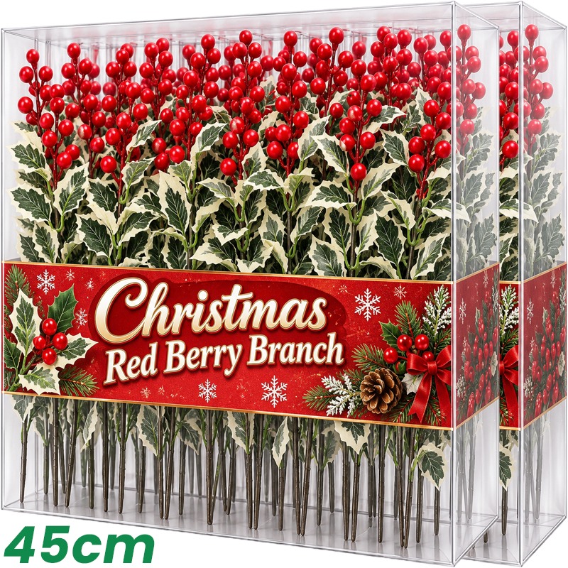 نباتات توت أحمر صناعية بطول 45 - مراجعة Christmas Wreath Fake وسعره