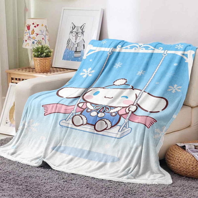 بطانية سانريو سينامورول الشتوي - مراجعة Christmas Throw Blanket وسعره