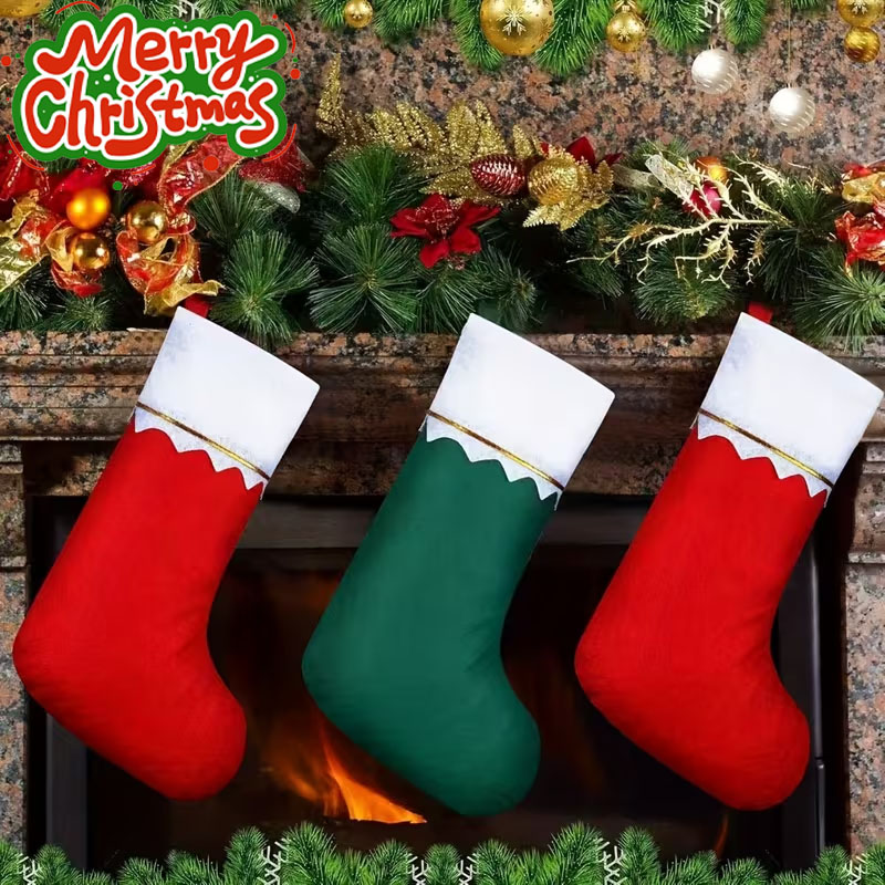 مجموعة من 12-24 قطعة من جوارب  - مراجعة Christmas Stocking Hanging وسعره