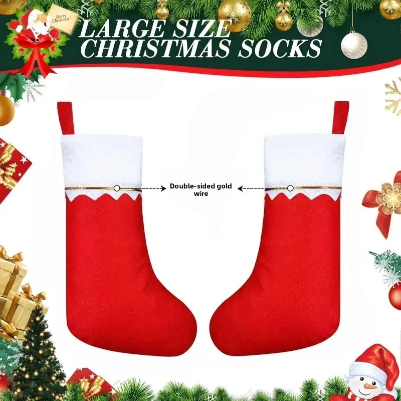 مجموعة من 12-24 قطعة من جوارب  - مراجعة Christmas Stocking Hanging وسعره