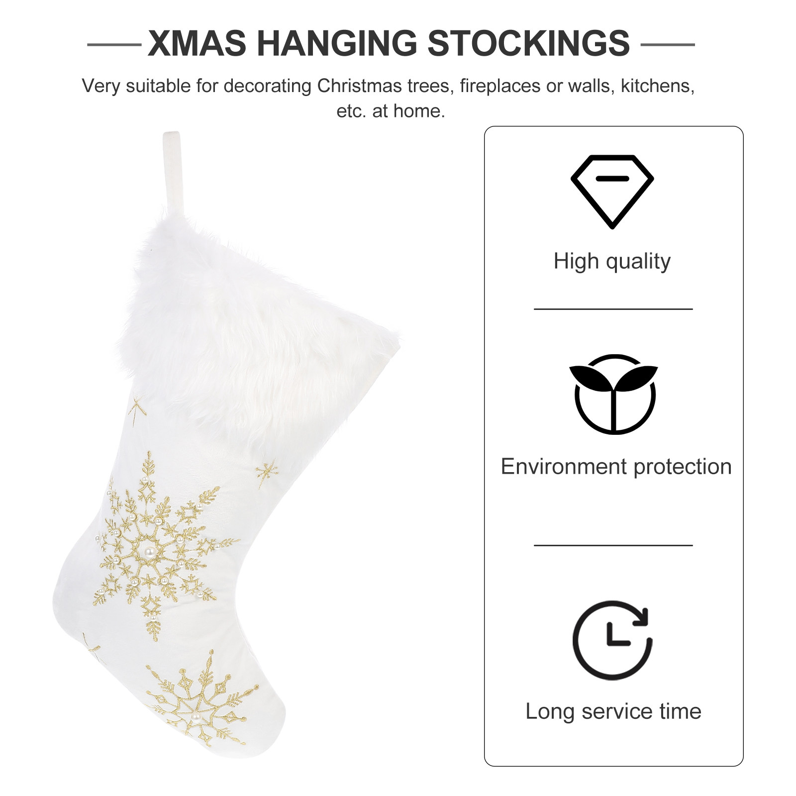 قطعة واحدة من زينة جوارب عيد ا - مراجعة Christmas Stocking Hanging وسعره