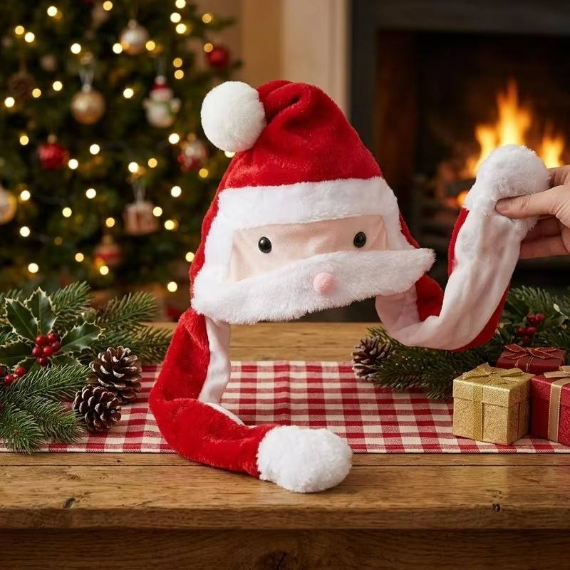 قبعة سانتا كلوز الكريسماس المض - مراجعة Santa Hat Plush وسعره