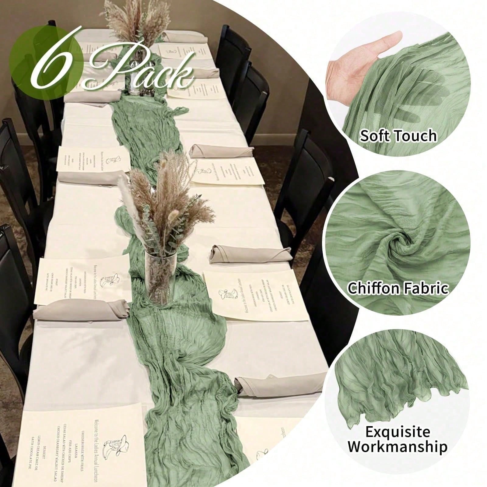 6 قطع من مفارش الطاولة المصنوع - مراجعة Christmas Table Runner وسعره