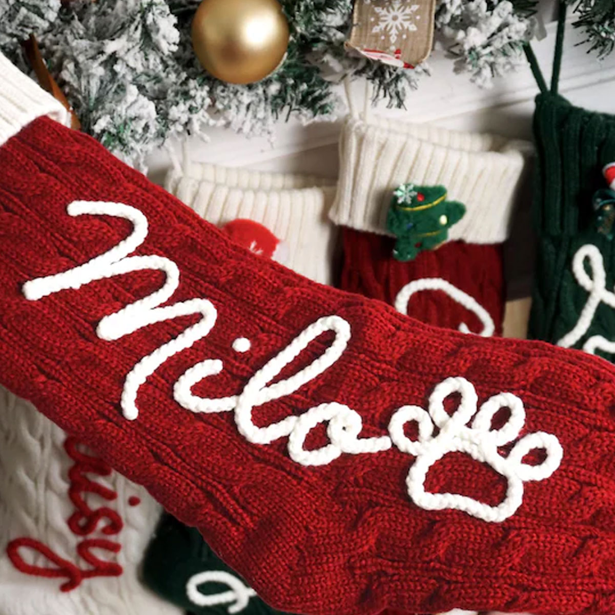 جوارب زينة عيد الميلاد، مزينة  - مراجعة Christmas Stocking Hanging وسعره