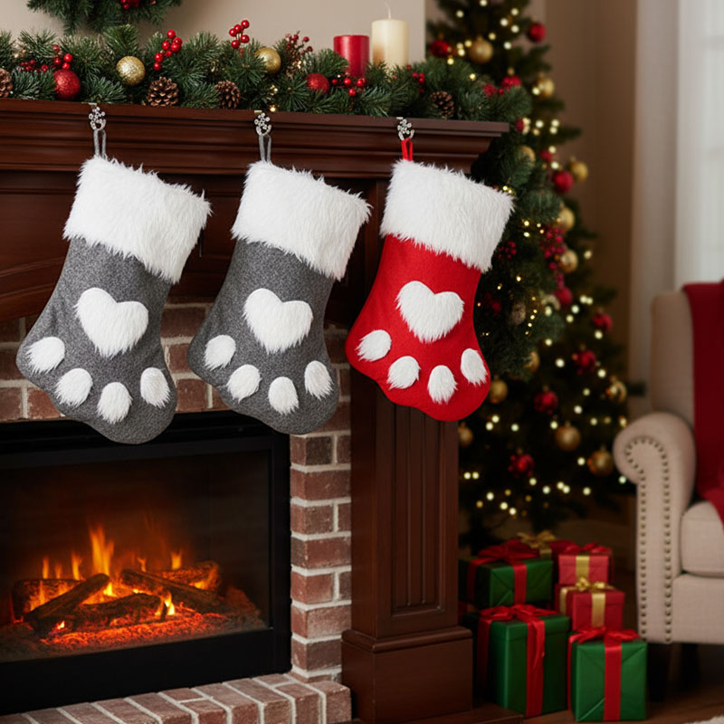 1-10 قطع من جوارب عيد الميلاد  - مراجعة Christmas Stocking Hanging وسعره